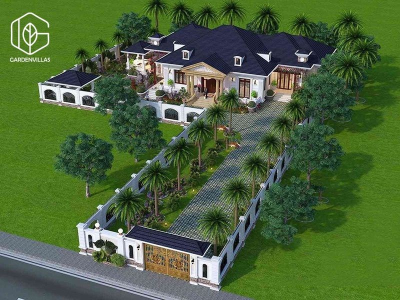 31+ MẪU THIẾT KẾ NHÀ VƯỜN 2 TẦNG HÌNH CHỮ L ĐẸP - BÁO GIÁ XÂY NHÀ VƯỜN 