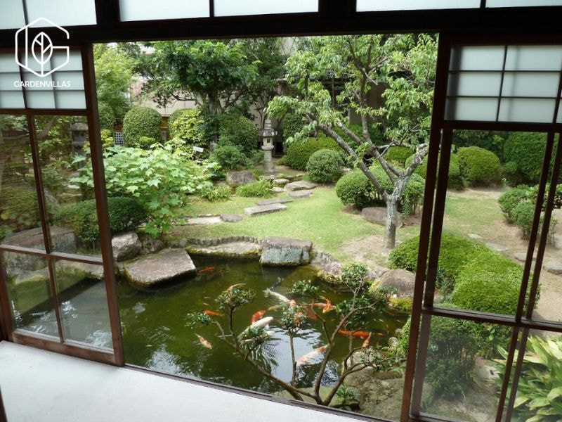 thiết kế nhà vườn có ao cá