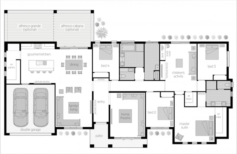 bản thiết kế nhà vườn 4 phòng ngủ