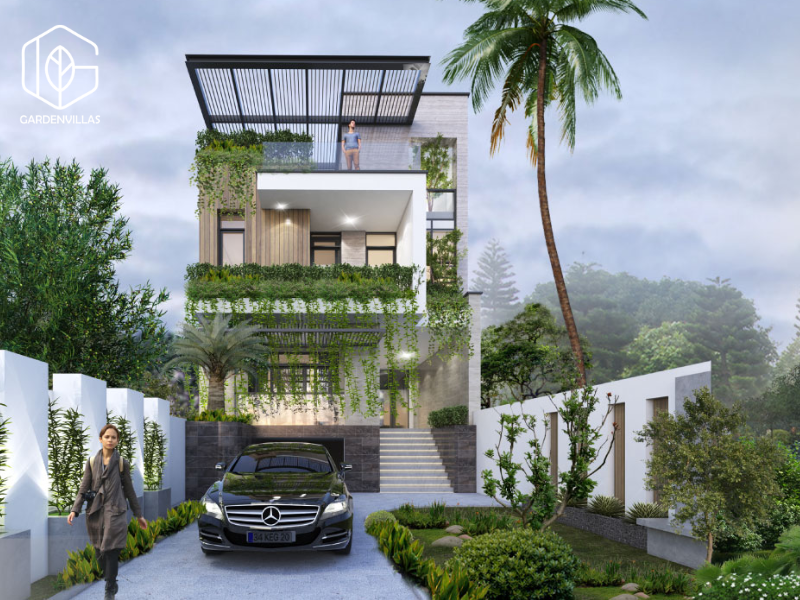 thiết kế nhà vườn 200m2