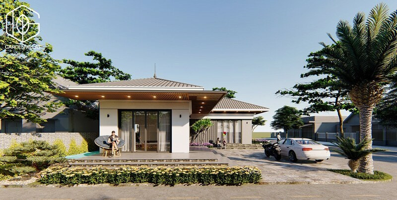 thiết kế khuôn viên nhà vườn