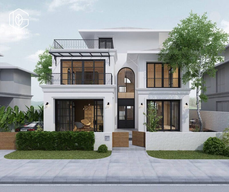 thiết kế nhà 5x20m có sân vườn