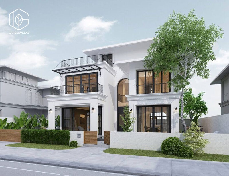 thiết kế nhà 5x20m có sân vườn