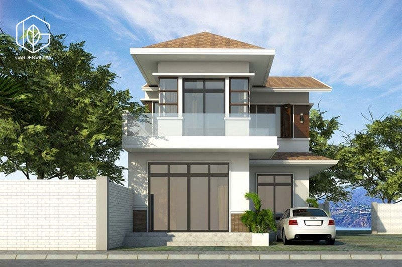 thiết kế nhà 5x20m có sân vườn