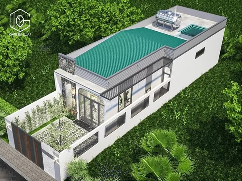 thiết kế nhà 5x20m có sân vườn