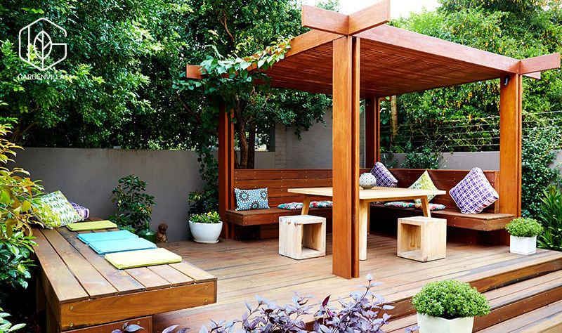 thiết kế nhà chòi trong sân vườn