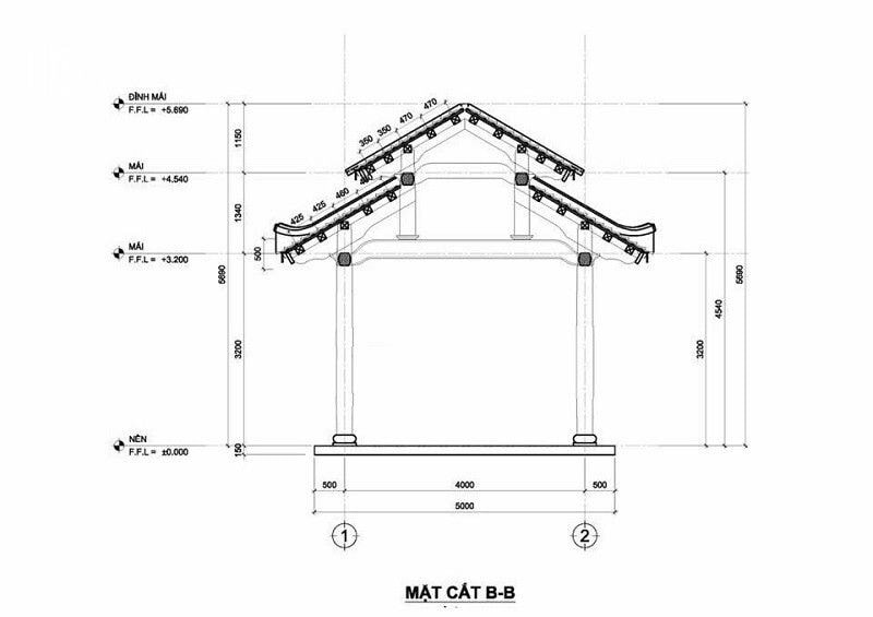 thiết kế nhà chòi trong sân vườn