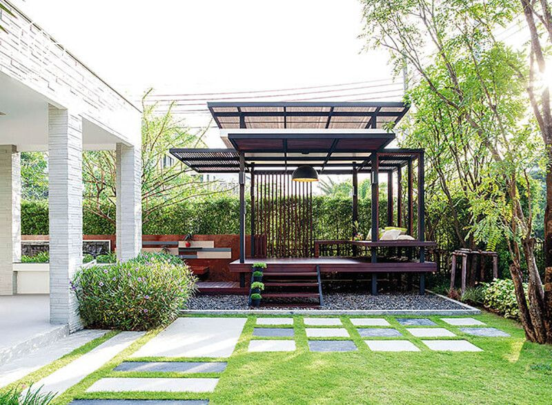 thiết kế nhà chòi trong sân vườn