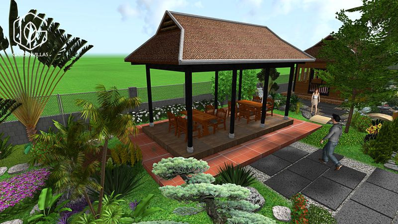 thiết kế nhà chòi trong sân vườn