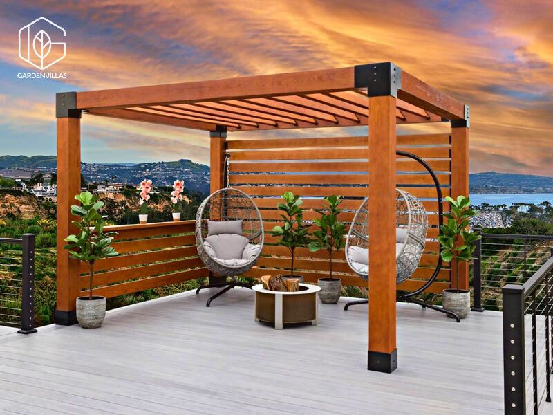 thiết kế nhà chòi trong sân vườn