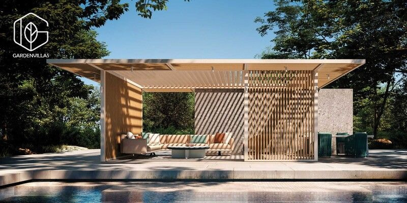 thiết kế nhà chòi trong sân vườn