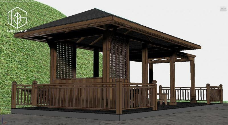 thiết kế nhà chòi trong sân vườn