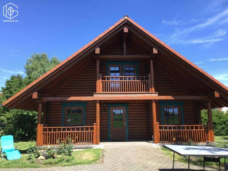 thiết kế nhà gỗ sân vườn