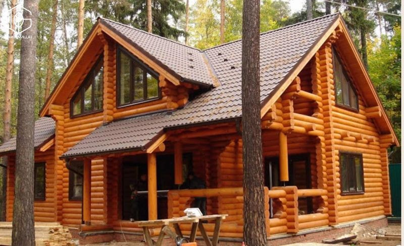 thiết kế nhà gỗ sân vườn