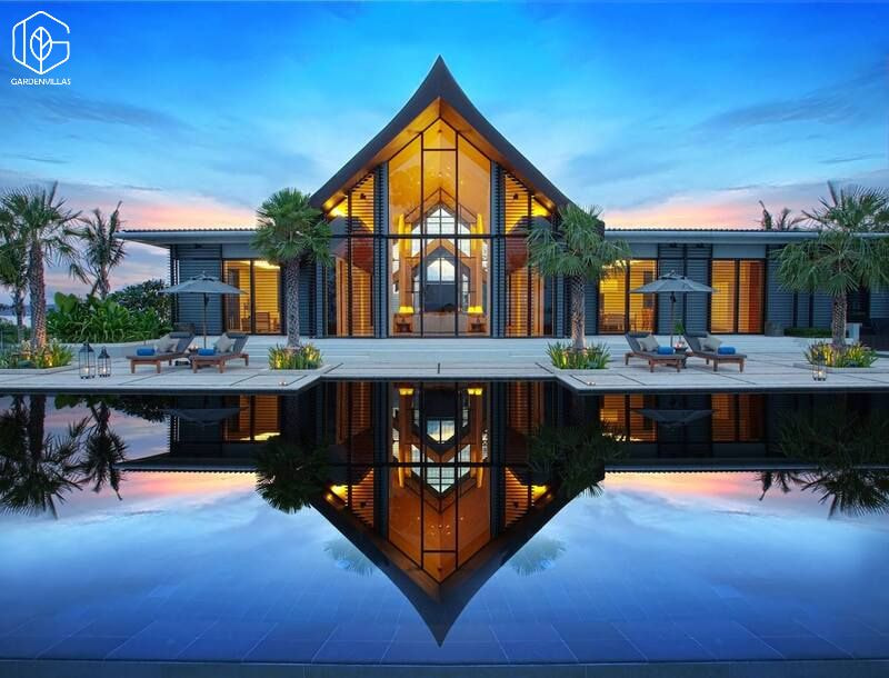 thiết kế nhà gỗ sân vườn