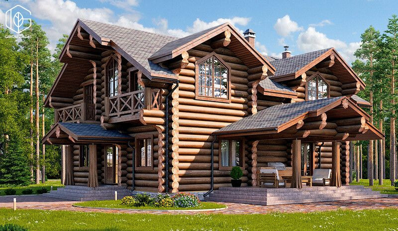 thiết kế nhà gỗ sân vườn