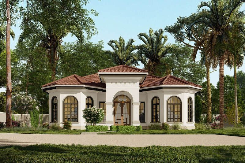 thiết kế nhà vườn 1 tầng