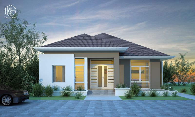 thiết kế nhà vườn 1 tầng