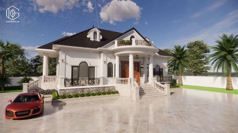 thiết kế nhà vườn 1 tầng