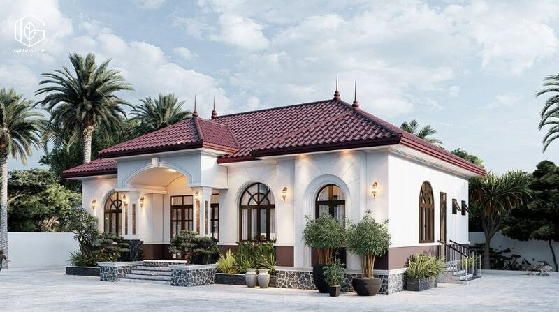 thiết kế nhà vườn 1 tầng