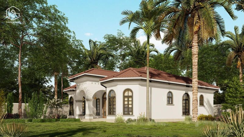 thiết kế nhà vườn 1 tầng