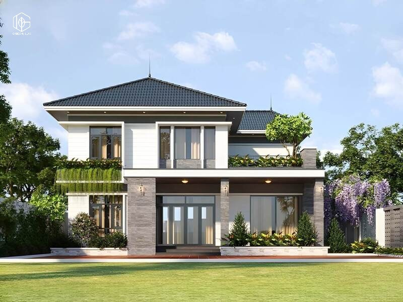 thiết kế nhà vườn 10x20m