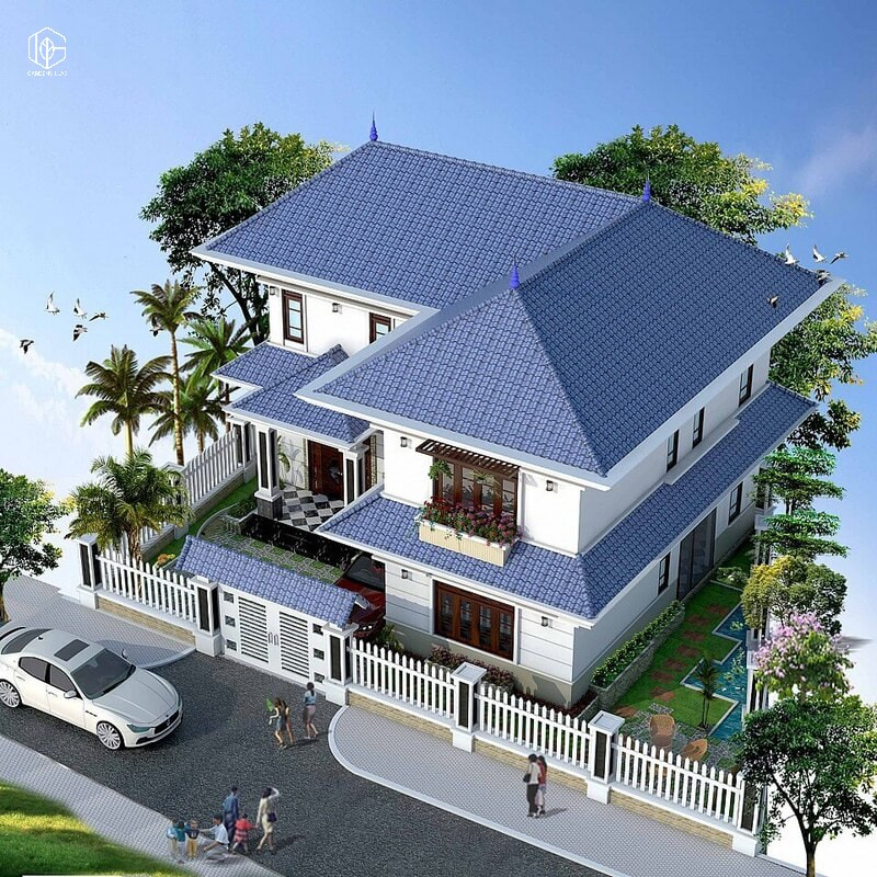 thiết kế nhà vườn 10x20m