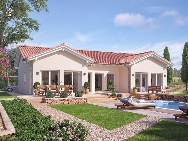 thiết kế nhà vườn 10x20m