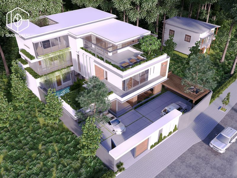 thiết kế nhà vườn 300m2