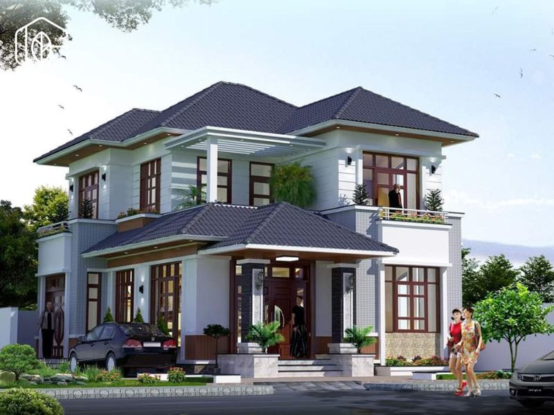 thiết kế nhà vườn 400m2