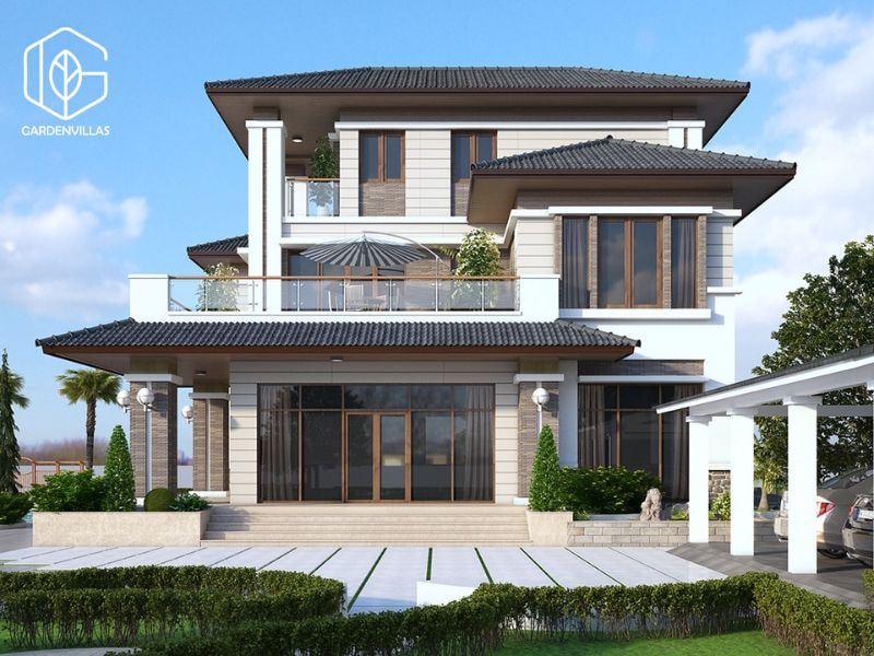 thiết kế nhà vườn 400m2