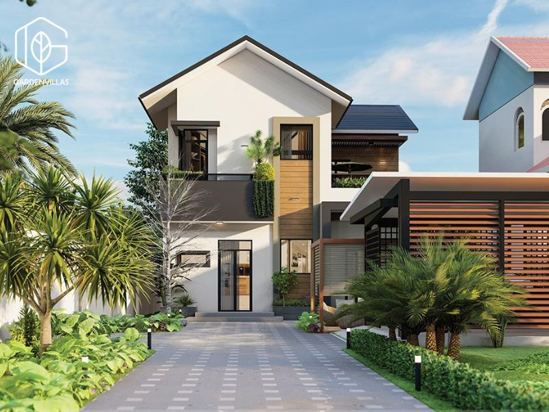 thiết kế nhà vườn 400m2