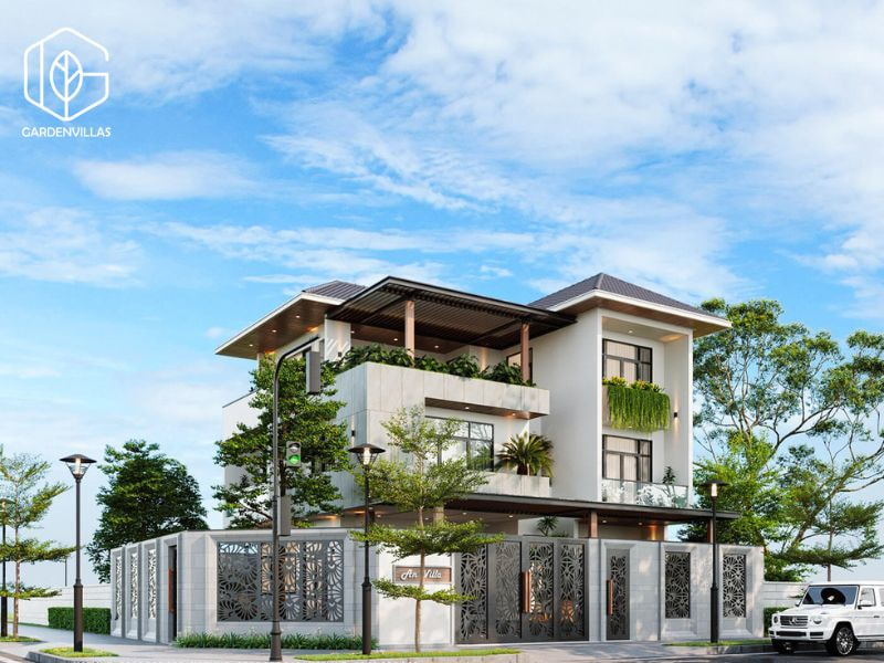 thiết kế nhà vườn 400m2