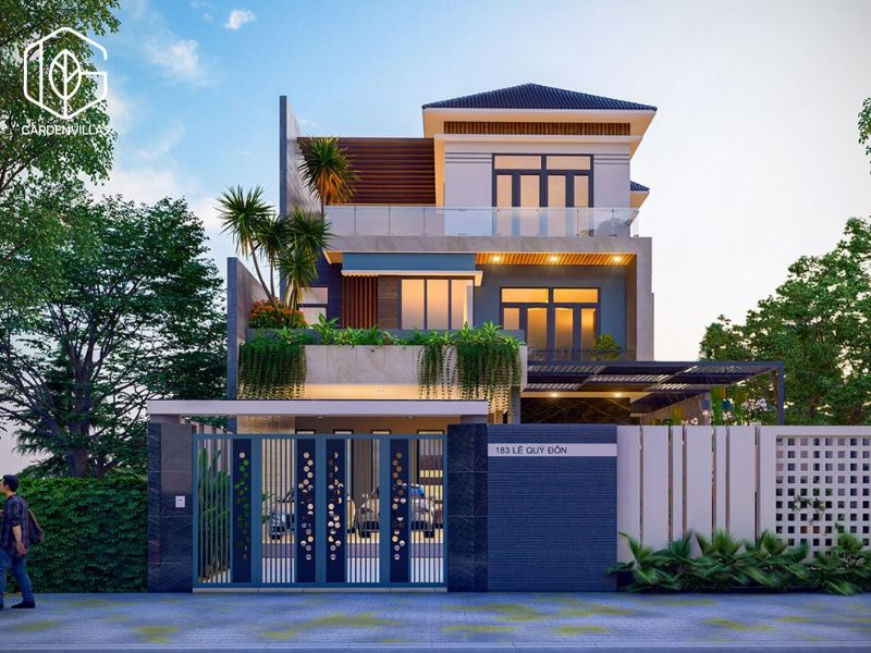 thiết kế nhà vườn 400m2