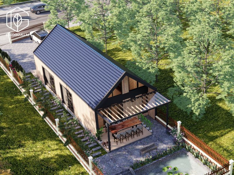 thiet ke nha vuon 80m2