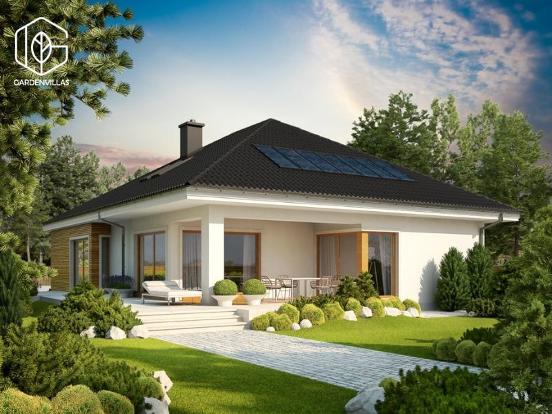 thiết kế nhà vườn 8x20