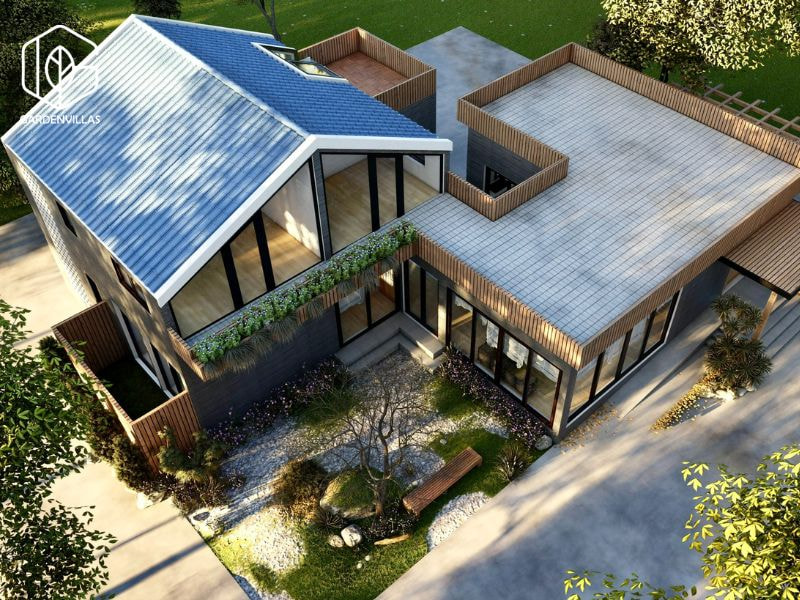 thiết kế nhà vườn 8x20