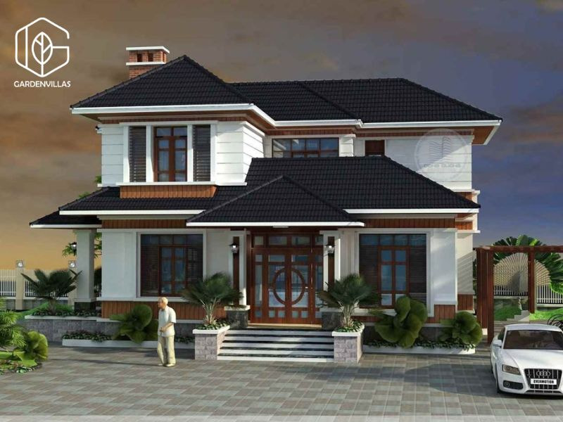 thiết kế nhà vườn 8x20