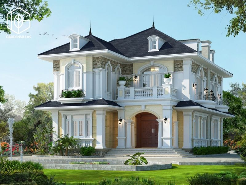 thiết kế nhà vườn 8x20