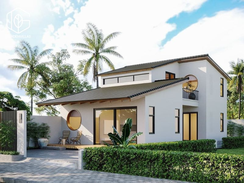 thiết kế nhà vườn 8x20