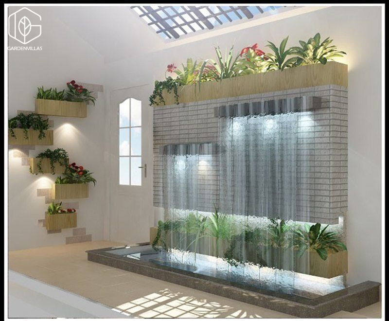 thiết kế nhà có sân vườn ở giữa